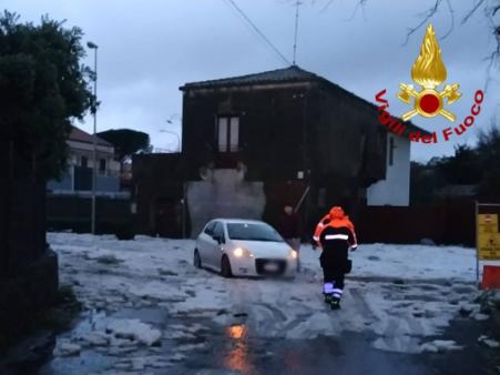 Interventi per il maltempo a Catania