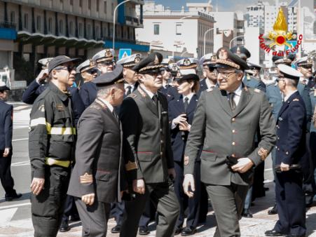 I Vigili del Fuoco partecipano al Giubileo delle Forze Armate e di Polizia in Sardegna