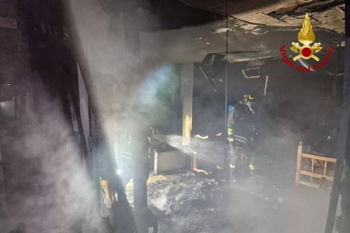 Incendio attività ricreativa