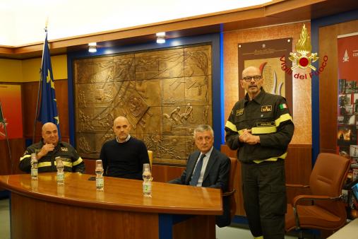 Visita al Comando dei vigili del fuoco di Perugia