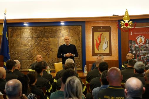 Visita al Comando dei vigili del fuoco di Perugia