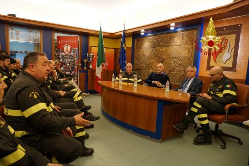 Visita al Comando dei vigili del fuoco di Perugia