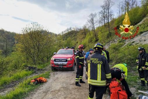 soccorrere un motociclista sul monte Valmeronte