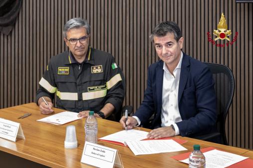 VISITA DEL CAPO DEL CORPO DEI VIGILI DEL FUOCO AL  COMANDO PROVINCIALE DI CAGLIARI.