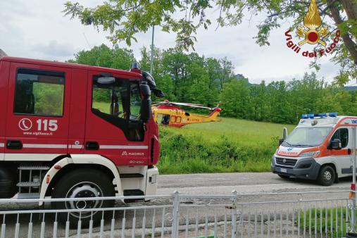 Vigili del fuoco in azione