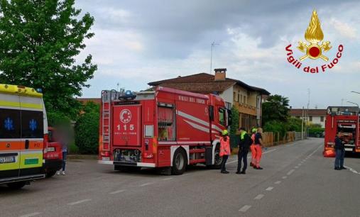 Incendio appartamento a seguito esplosione