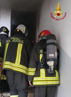 Incendio appartamento a seguito esplosione