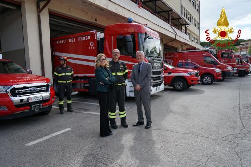 Visita prefetto Zito al Comando Provinciale VVF Perugia