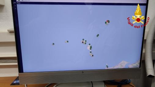 Attività di protezione civile sull'isola di Stromboli