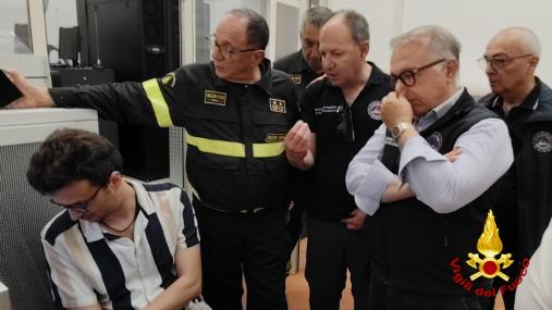 Attività di protezione civile sull'isola di Stromboli