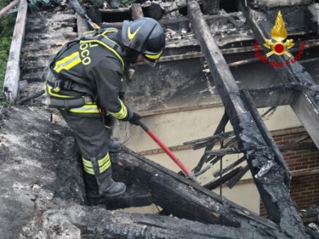 Incendio tetto