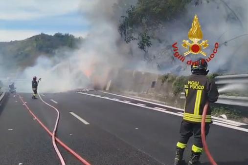 Immagine Vigili del Fuoco estinguono incendio vegetazione conseguente