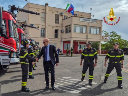 Visita istituzionale del Sottosegretario Prisco e del Capo del Corpo Mannino ai Comandi della Sardegna