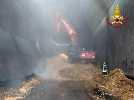 Incendio deposito cippato