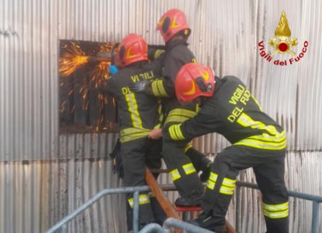 Incendio deposito cippato