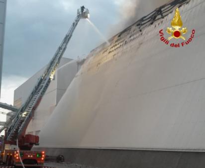 Incendio deposito cippato