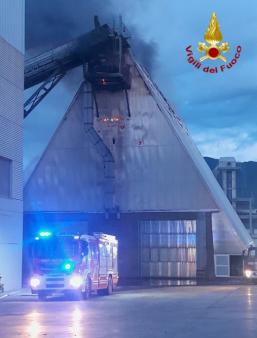 Incendio deposito cippato