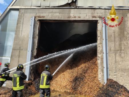 Incendio deposito cippato