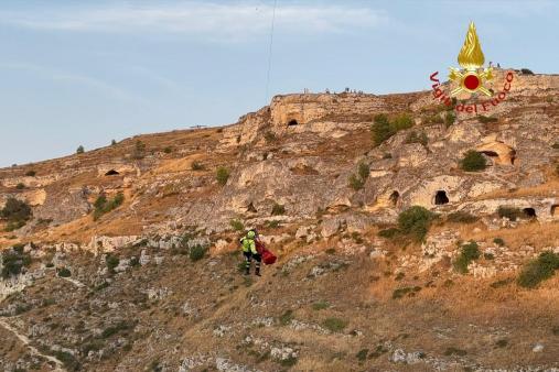 20-08-2025 Intervento VV.F. Matera - recupero del corpo senza vita di un venticinquenne