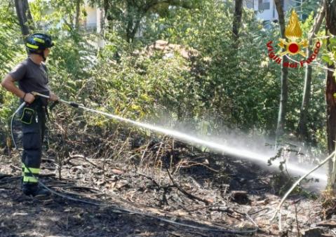Incendio sterpaglie San Giovanni