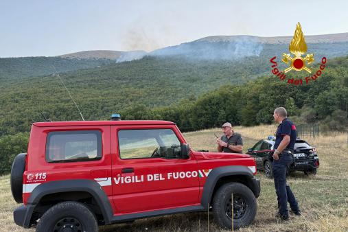 Incendio bosco in loc. Caso nel comune di Sant'Anatolia di Narco