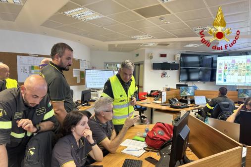 Esercitazione nazionale e regionale di Colonna Mobile dei Vigili del fuoco a Foligno