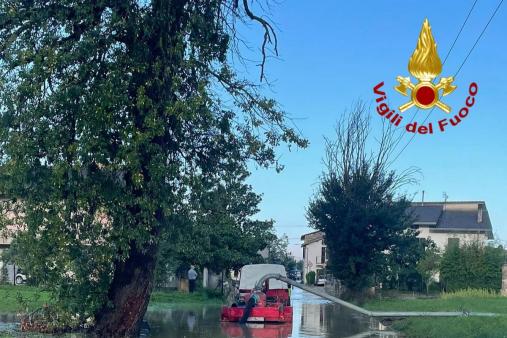 Esondazione torrente zona comune Trevi