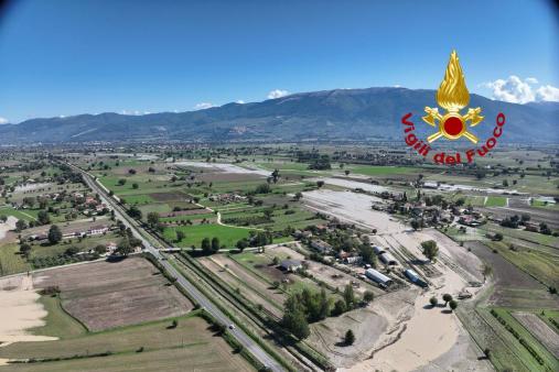 Esondazione torrente zona comune Trevi