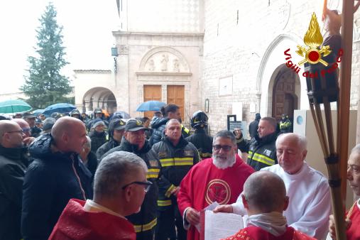 Basilica papale di San Francesco di Assisi si é svolta la celebrazione del Giubileo dei Vigili del Fuoco