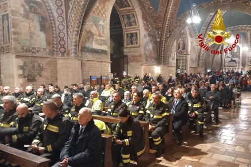 Basilica papale di San Francesco di Assisi si é svolta la celebrazione del Giubileo dei Vigili del Fuoco