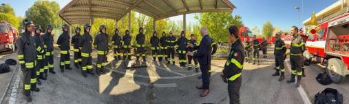Ing. Porrovecchio parla ad altri vigili del fuoco