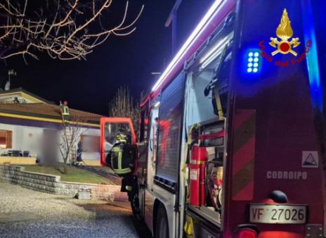 Incendio sottotetto