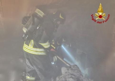 Incendio sottotetto