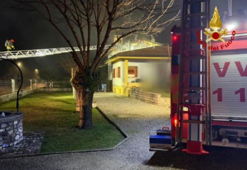 Incendio sottotetto