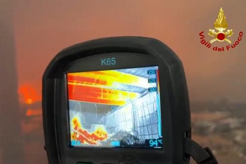 Immagine di una termocamera impiegata nelle operazioni