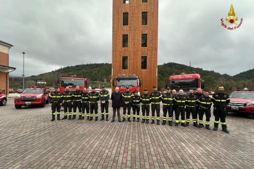Questore con il personale VVF del Comando di Isernia