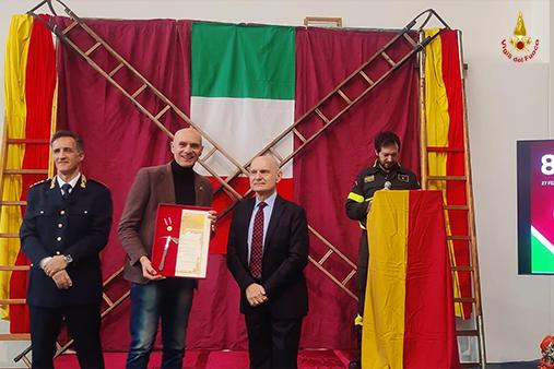 La festa di celebrazione dell'istituzione del corpo nazionale al comando di Ravenna