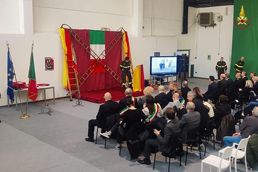 La festa di celebrazione dell'istituzione del corpo nazionale al comando di Ravenna