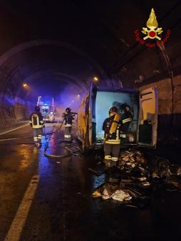 incendio in galleria A20