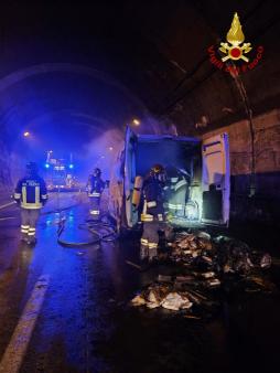 incendio in galleria A20