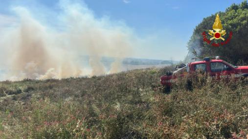 incendio sterpaglie