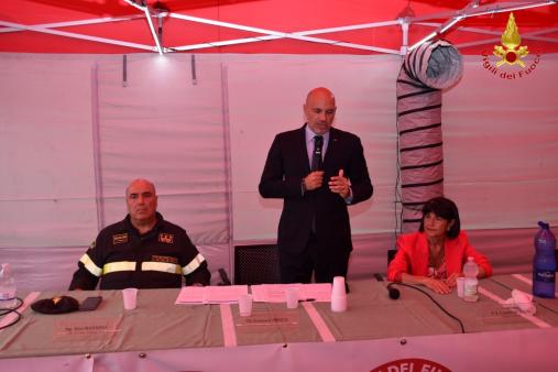 Visita del Sottosegretario e del Capo del CNVVF