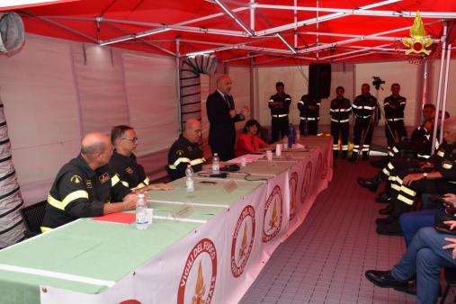 Visita del Sottosegretario e del Capo del CNVVF