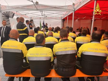 Visita del Sottosegretario e del Capo del CNVVF
