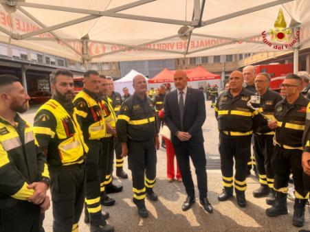 Visita del Sottosegretario e del Capo del CNVVF