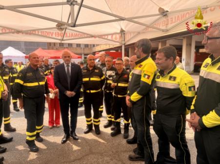Visita del Sottosegretario e del Capo del CNVVF