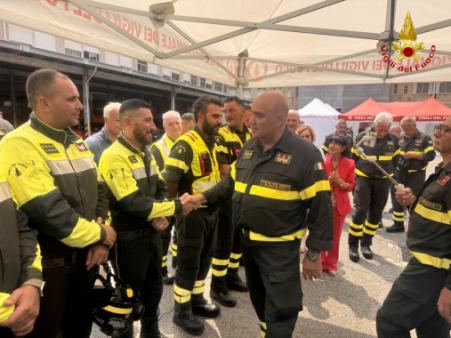 Visita del Sottosegretario e del Capo del CNVVF