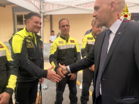 Visita del Sottosegretario e del Capo del CNVVF