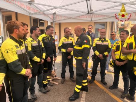 Visita del Sottosegretario e del Capo del CNVVF