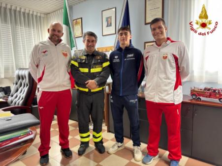 Ing. Roberto Bonfiglio con lo staff del G.S. VV.F.
